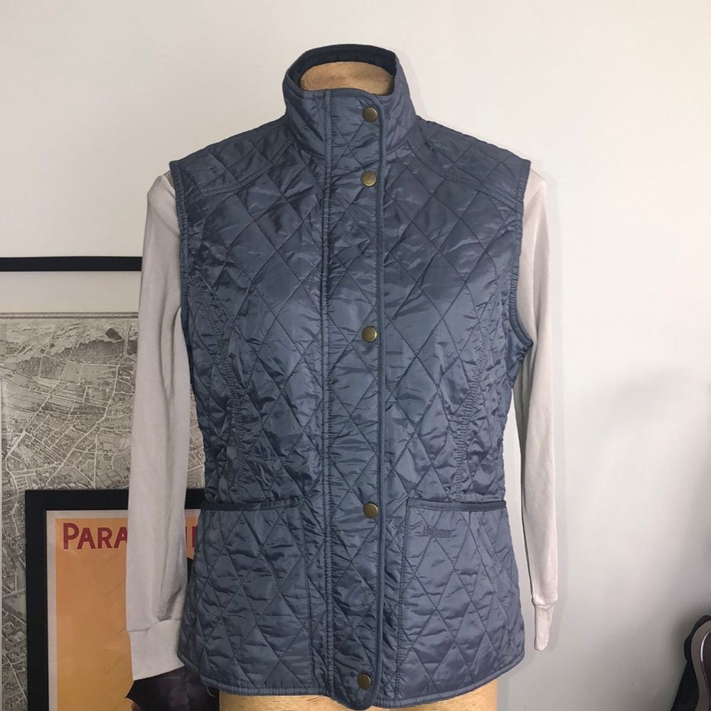 Barbour Women Blue-Gray Vest Size 10